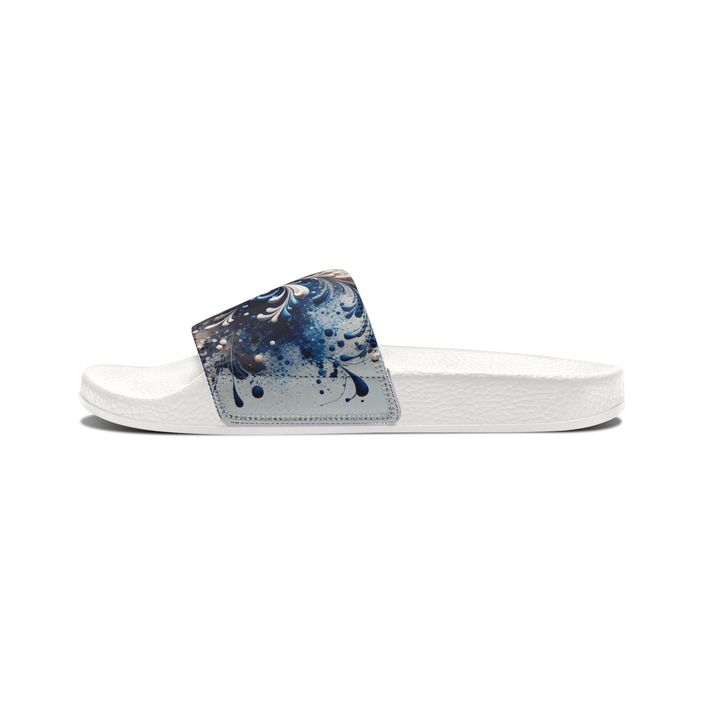 Blue & Cream Swirl Women's Removable-Strap Sandals