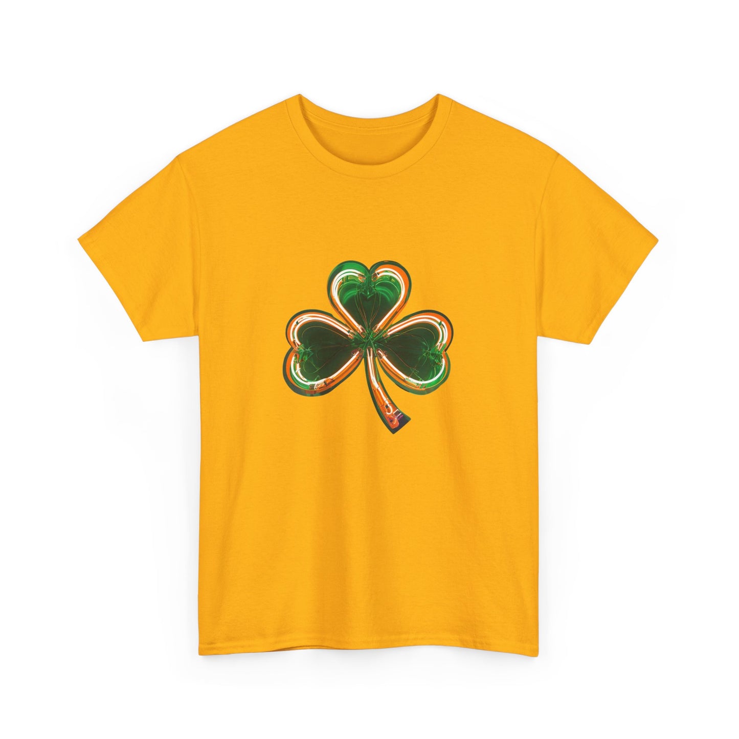 Electric Luck - Green and Orange Unisex Heavy Cotton Tee