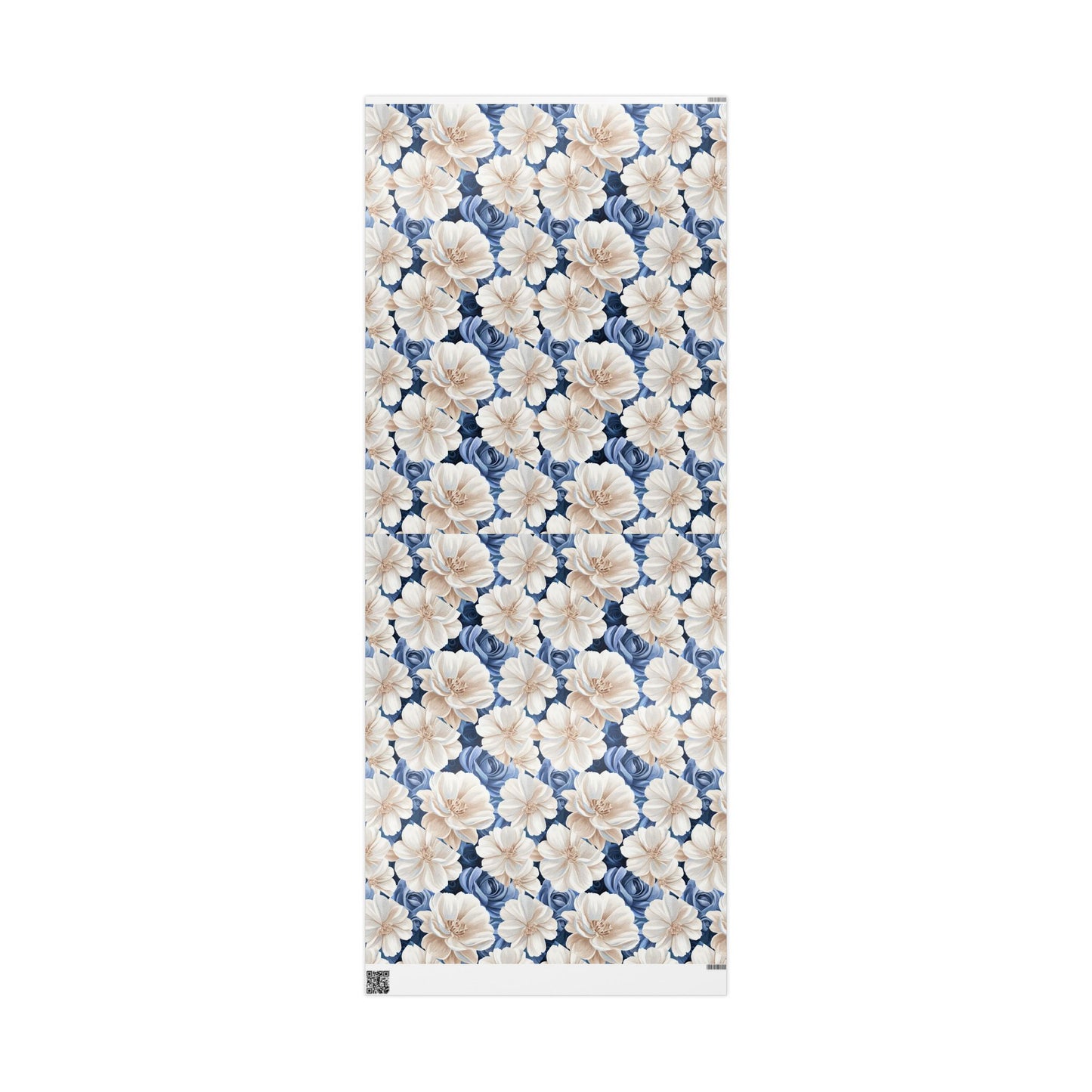 Painted Blue and White Flowers Wrapping Papers