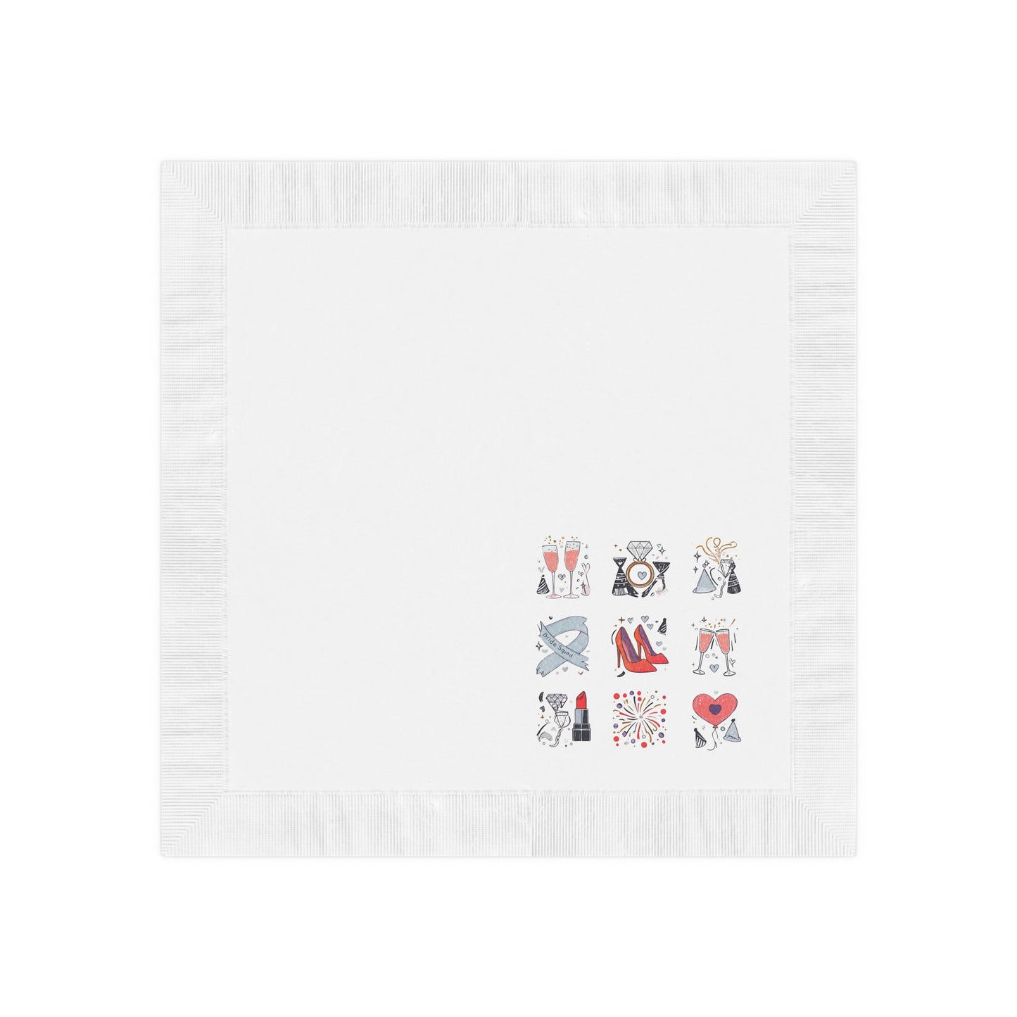 Bridal Celebration White Coined Napkins