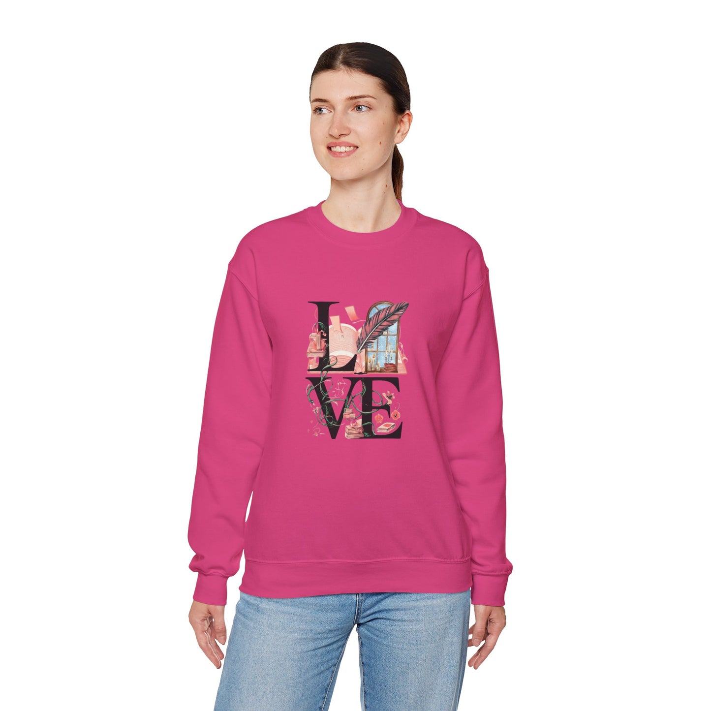 LOVE is a Novel Idea Unisex Heavy Blend™ Crewneck Sweatshirt