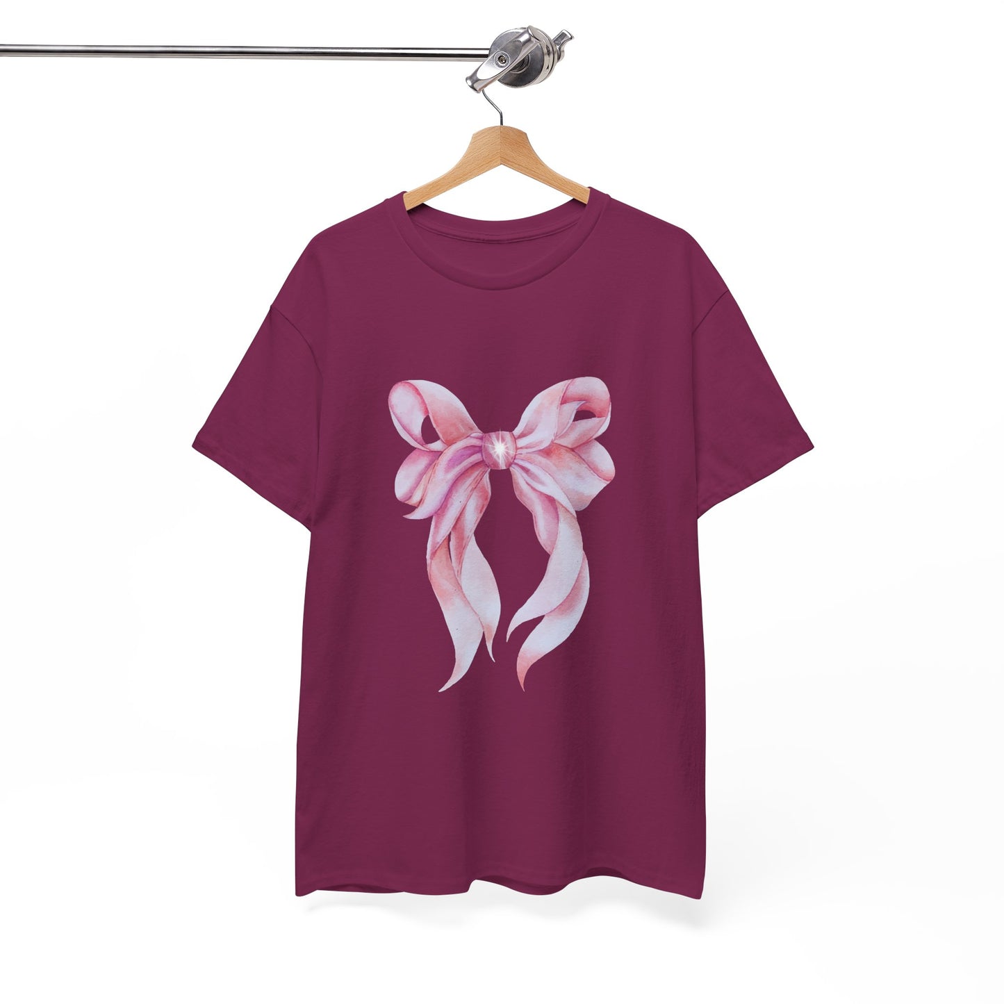 Pink Bow Unisex Heavy Cotton Tee