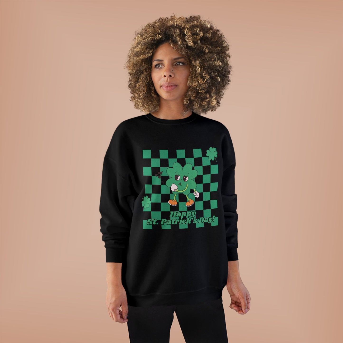 St. Pat's Checkers Unisex EcoSmart® Crewneck Sweatshirt