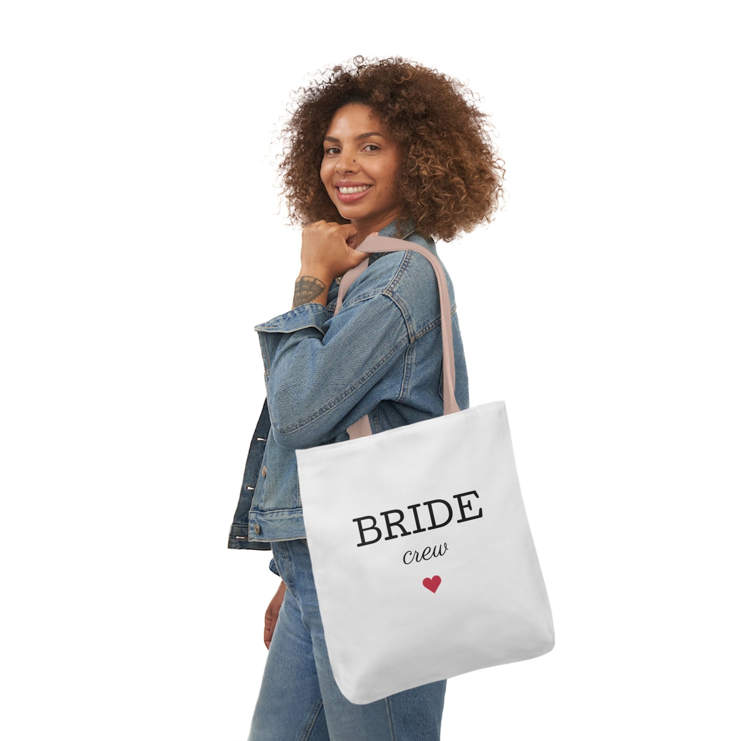 Bride Crew Canvas Tote Bag, 5-Color Straps
