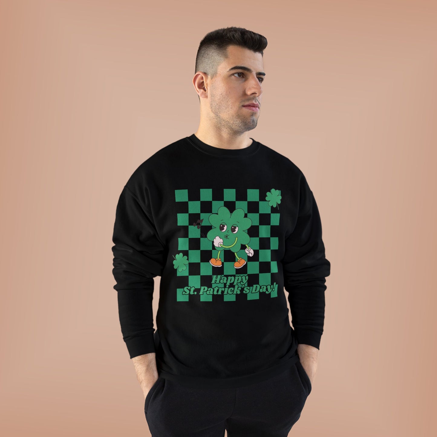 St. Pat's Checkers Unisex EcoSmart® Crewneck Sweatshirt