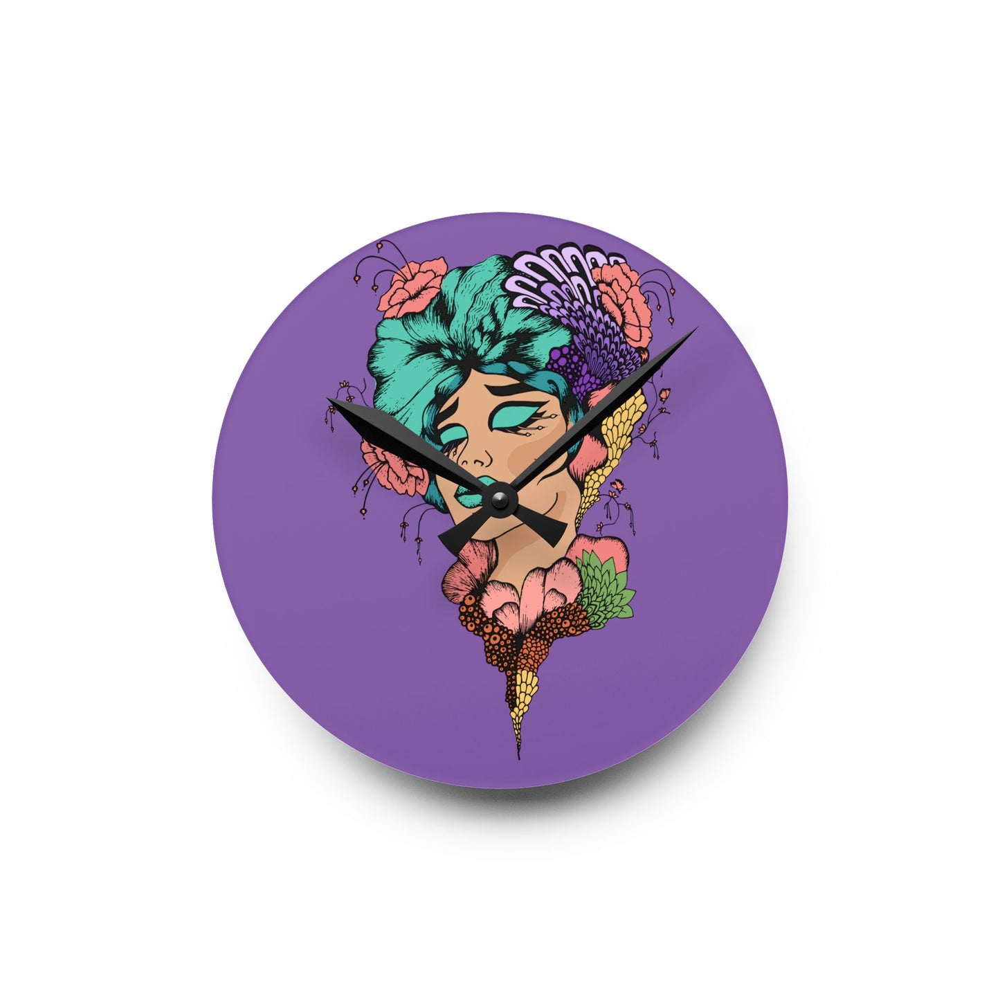 Madame Colorful Acrylic Wall Clock