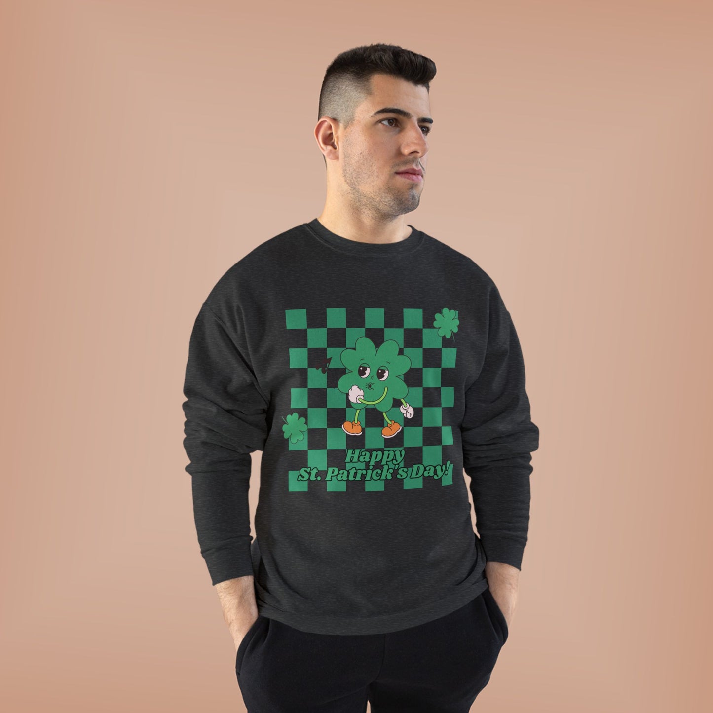 St. Pat's Checkers Unisex EcoSmart® Crewneck Sweatshirt