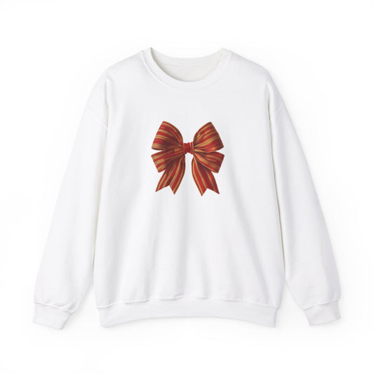 Red and Gold Bow Unisex Heavy Blend™ Crewneck Sweatshirt