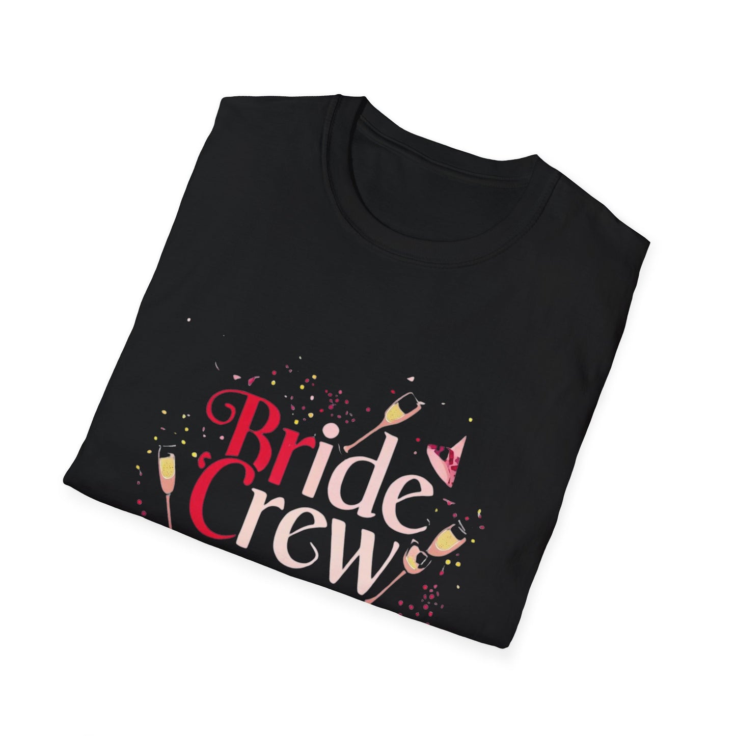 Bride Crew Champagne Pop Unisex Softstyle T-Shirt