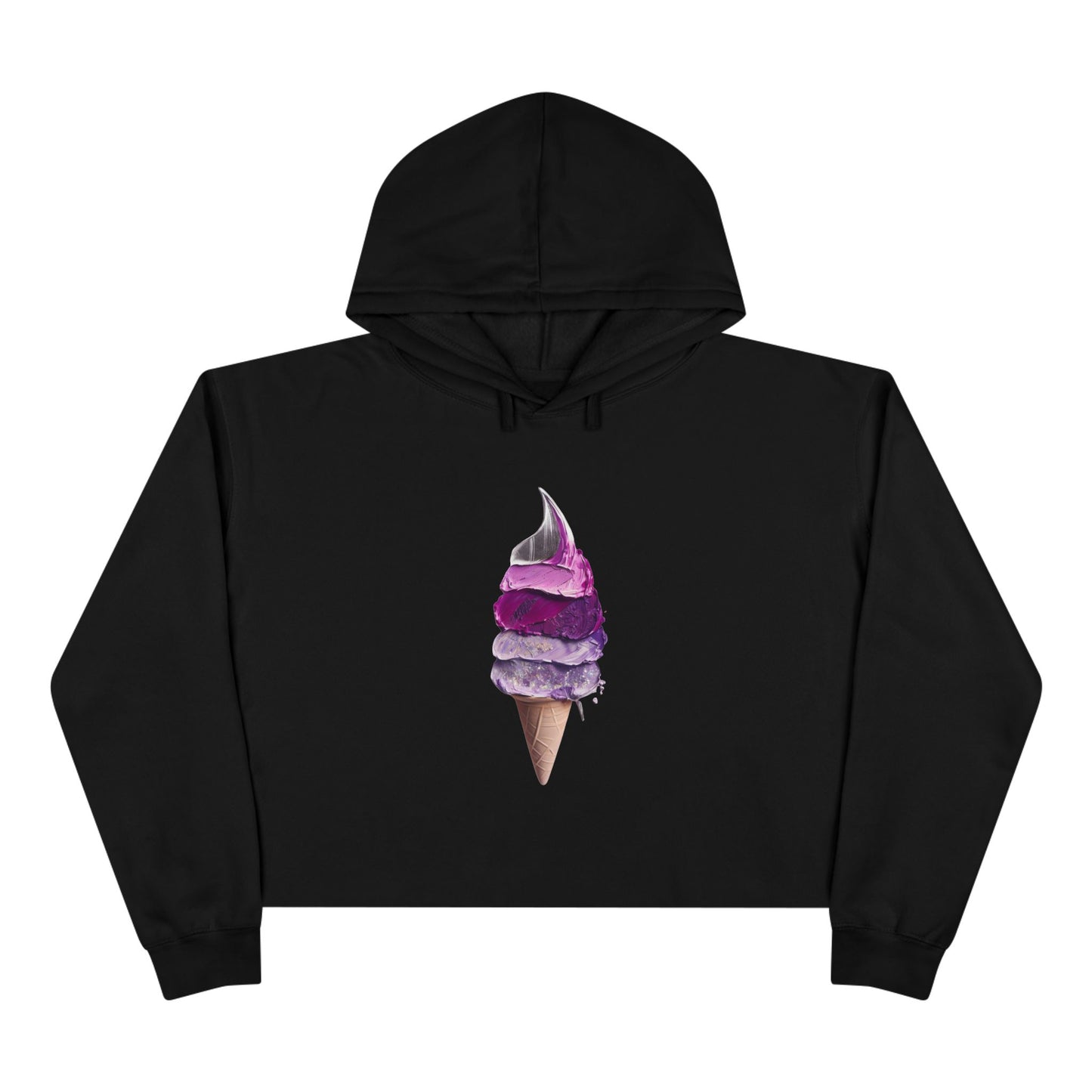 Painted Ice Cream Crop Hoodie