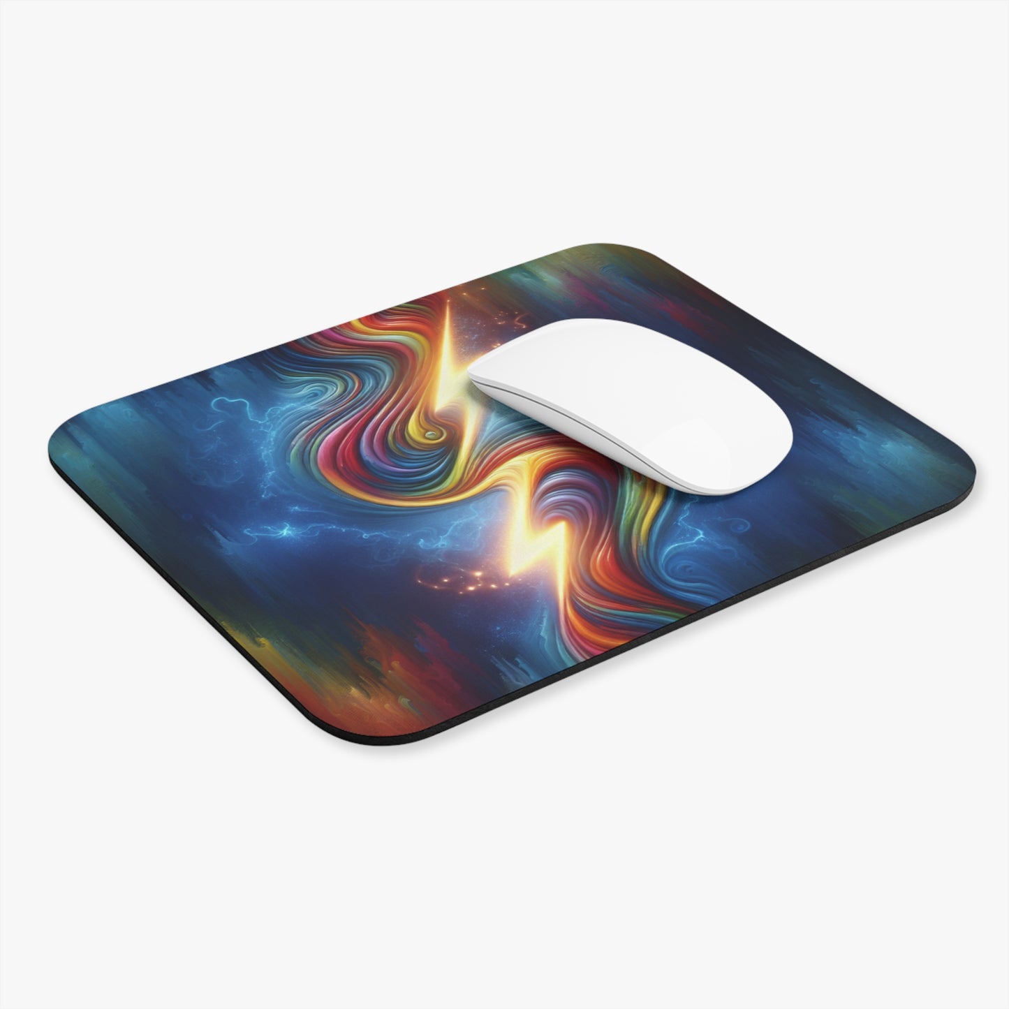 Rainbow Lightening Mouse Pad (Rectangle)