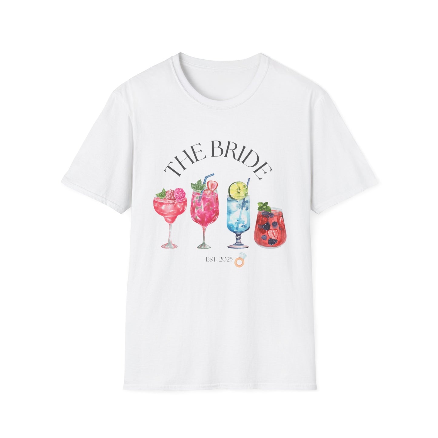 The Bride Est. 2025 Heathered Unisex Softstyle T-Shirt