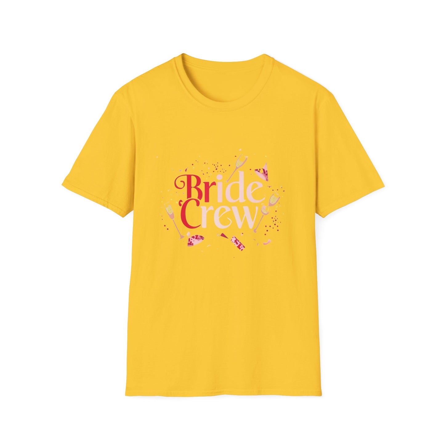 Bride Crew Champagne Pop Unisex Softstyle T-Shirt