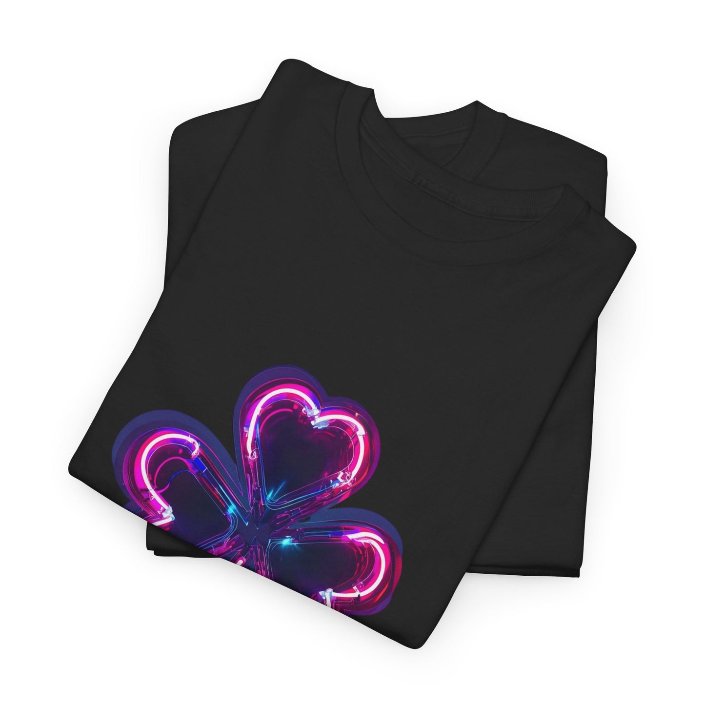 Electric Luck - Pink and Blue Unisex Heavy Cotton Tee