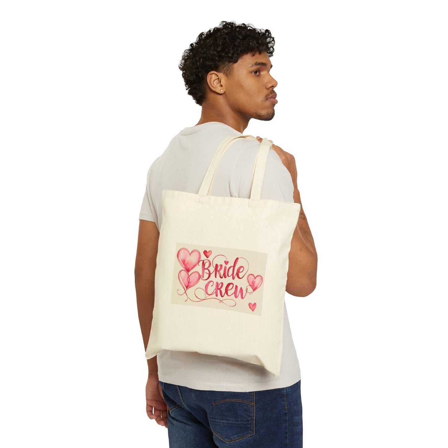 Bride Crew Watercolor Cotton Canvas Tote Bag