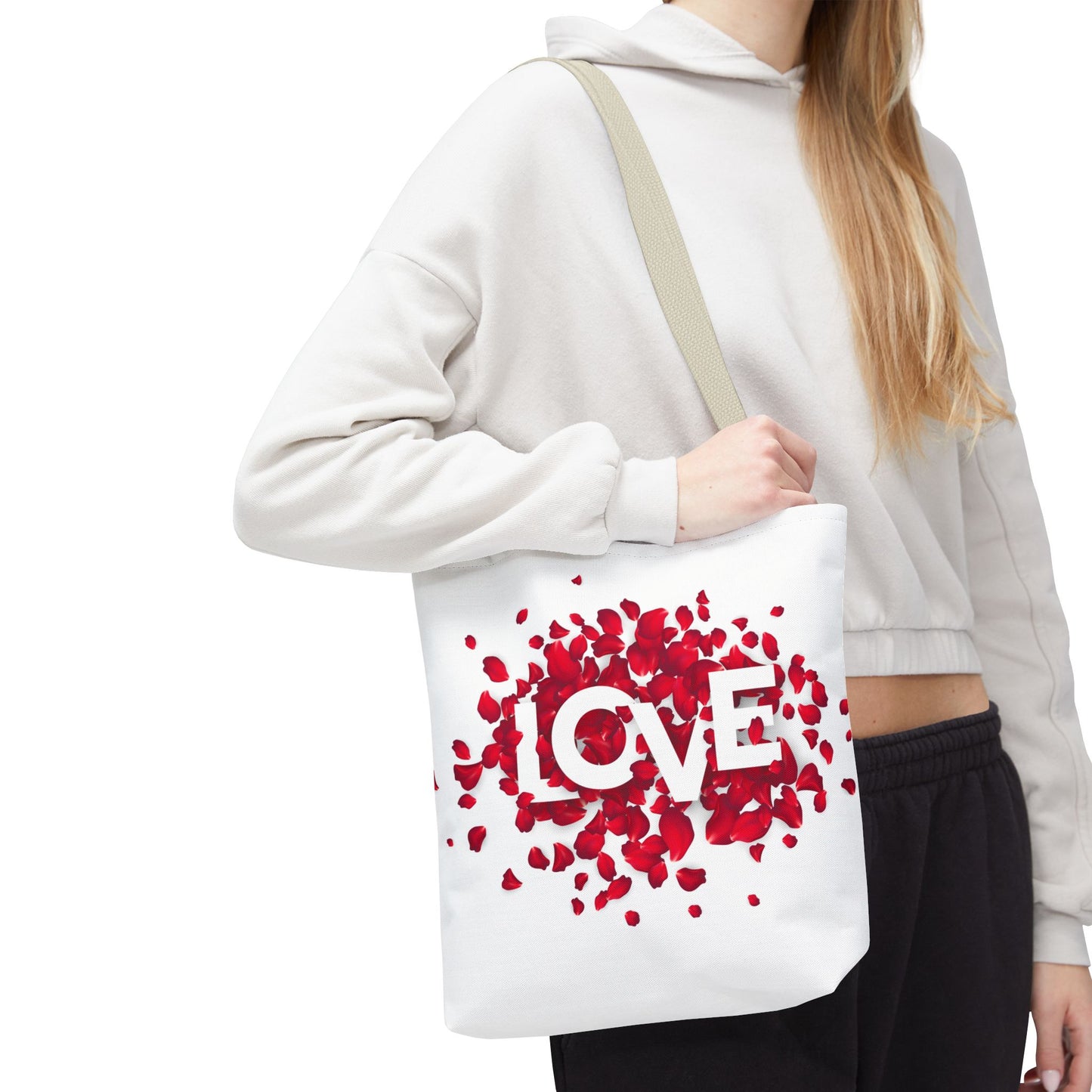 Love Rose Tote Bag (13" x 13")