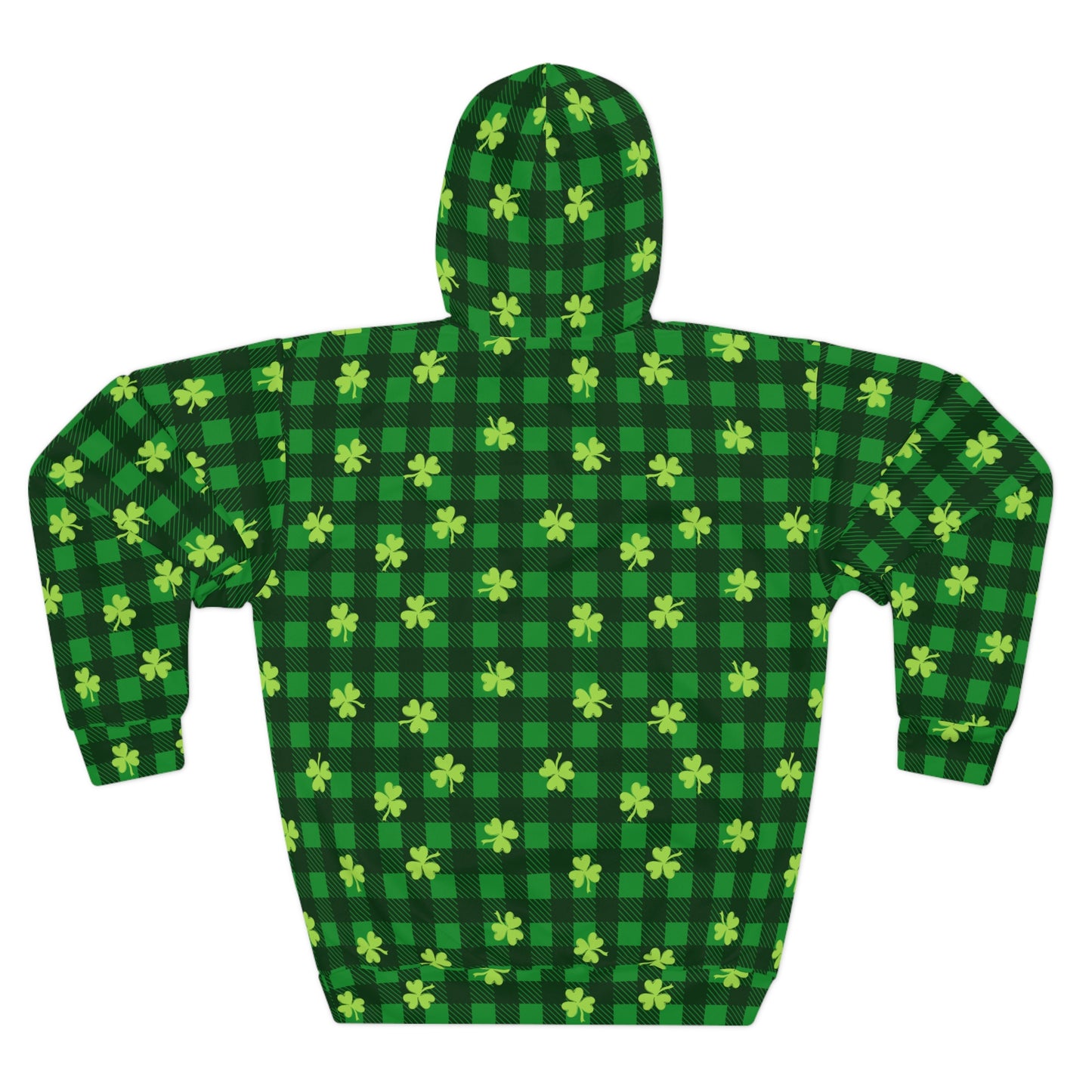 Shamrock Plaid Unisex Pullover Hoodie (AOP)