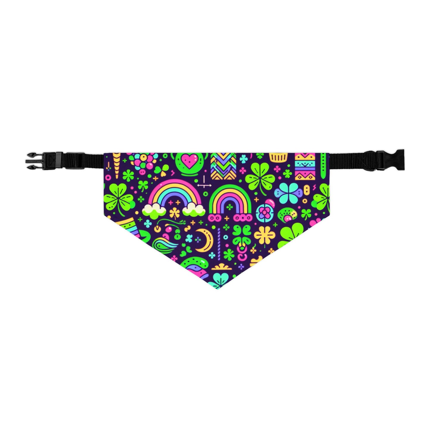 Day-Glo Clover Pet Bandana Collar