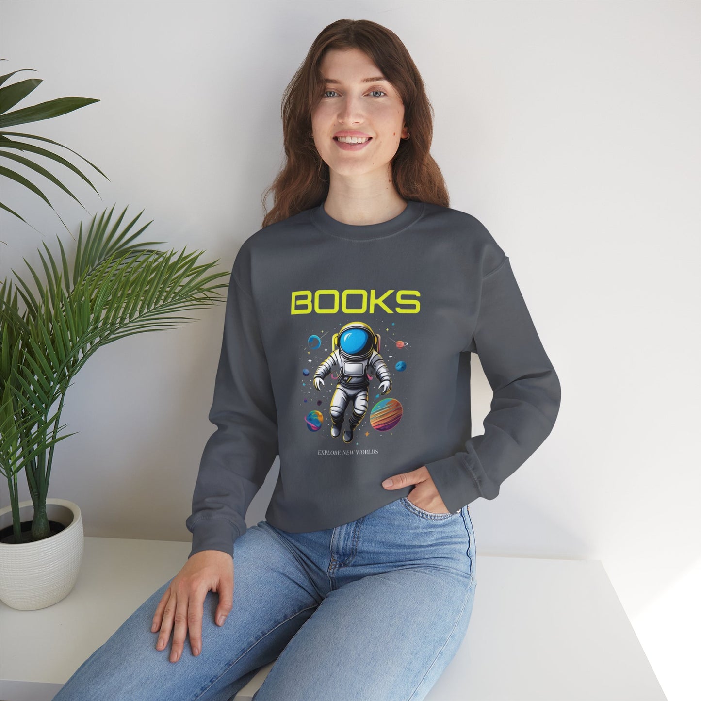 Explore New Worlds Unisex Heavy Blend™ Crewneck Sweatshirt