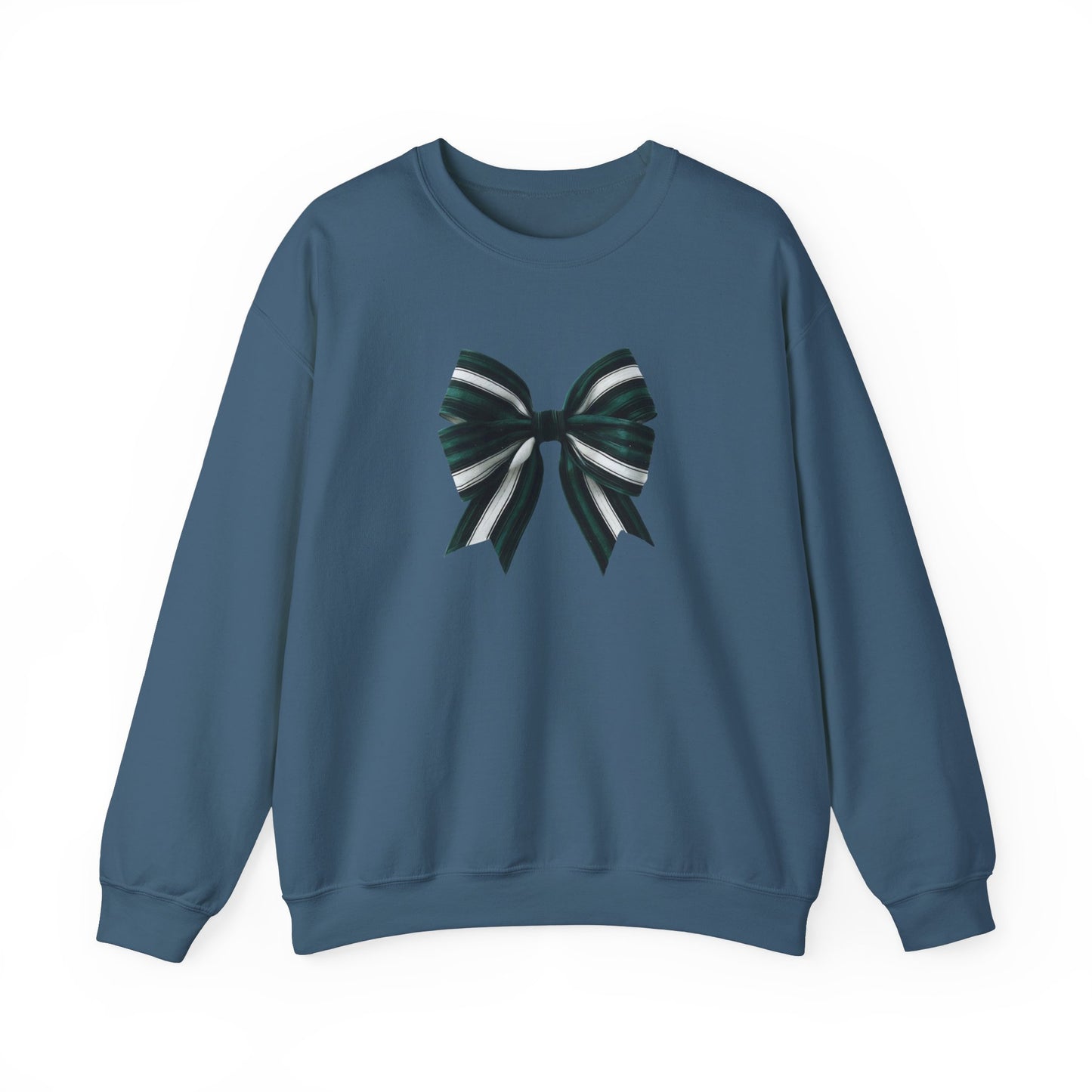 Green, White and Black Bow Unisex Heavy Blend™ Crewneck Sweatshirt