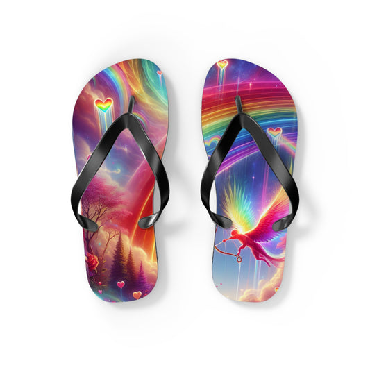 Rainbow Phoenix Flip Flops