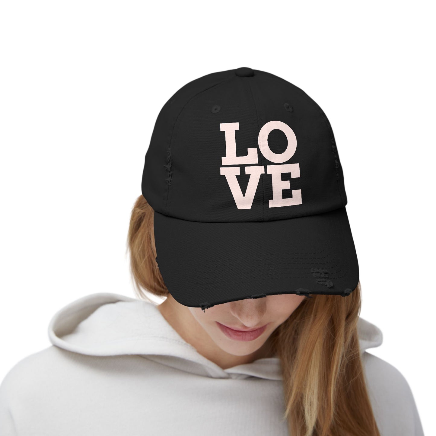 LOVE Unisex Distressed Cap