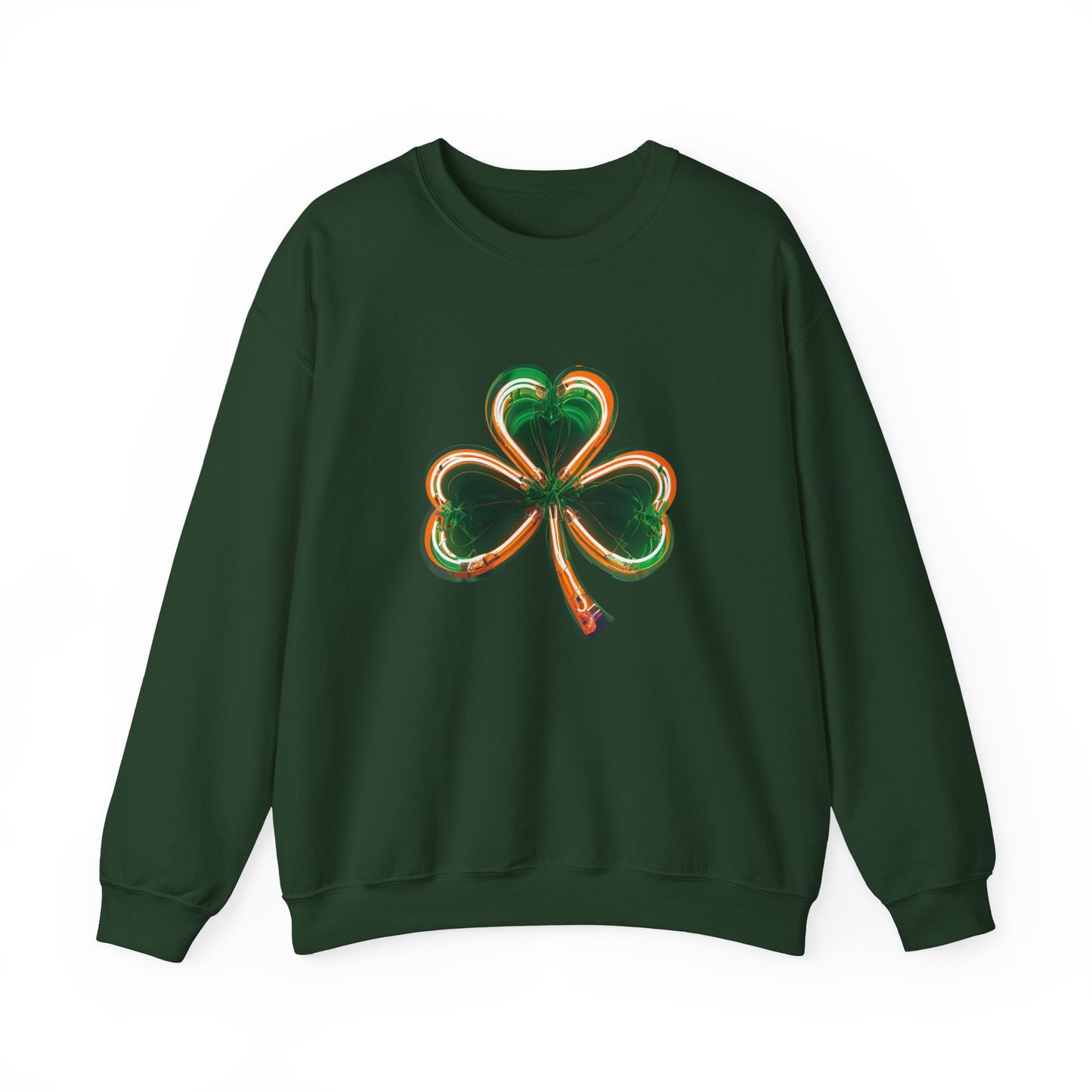 Electric Luck - Green and Orange Unisex Heavy Blend™ Crewneck Sweatshirt