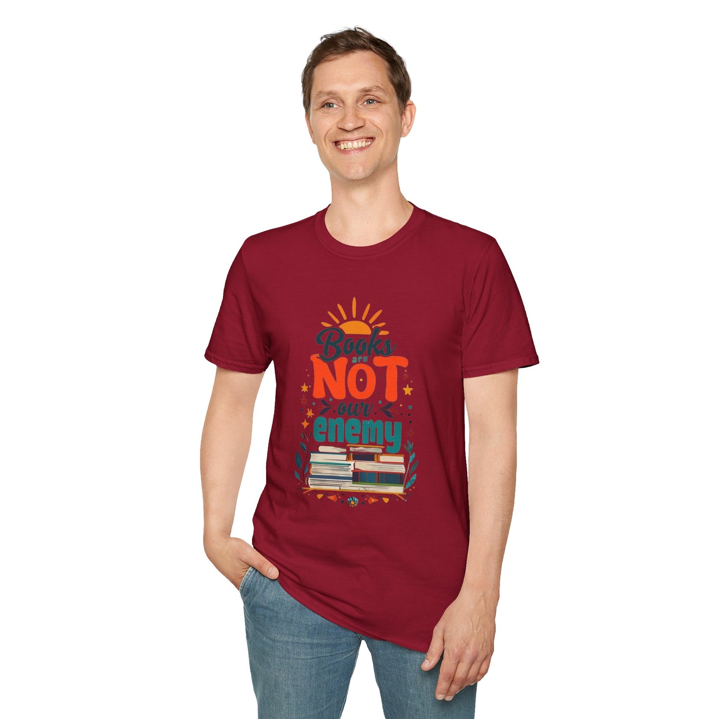 Books are NOT our Enemy Unisex Softstyle T-Shirt