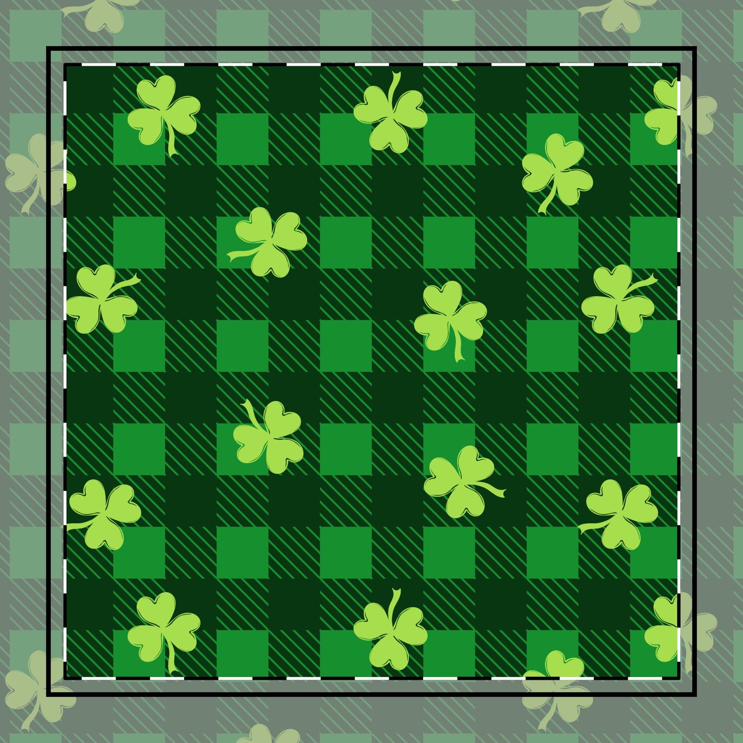 Shamrock Plaid Poly Twill Napkin