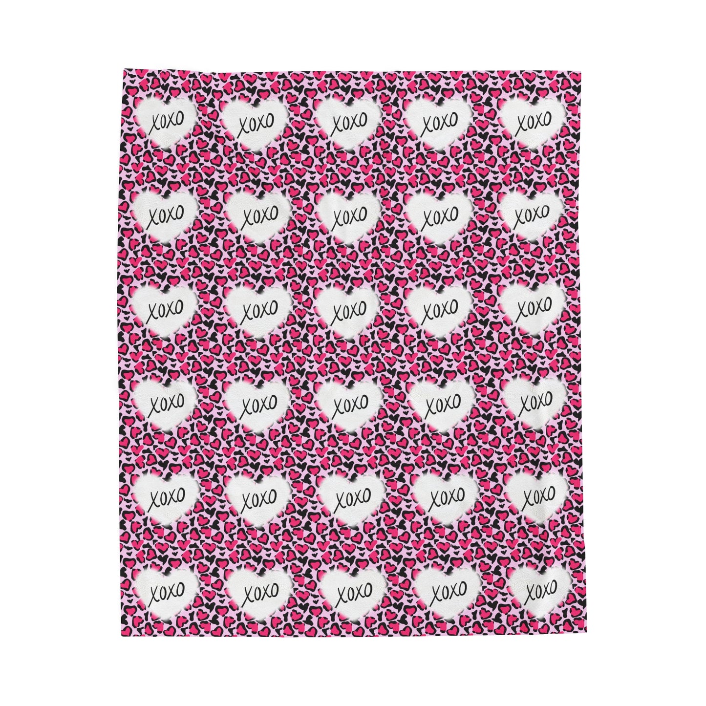 Wild XOXO Velveteen Plush Blanket