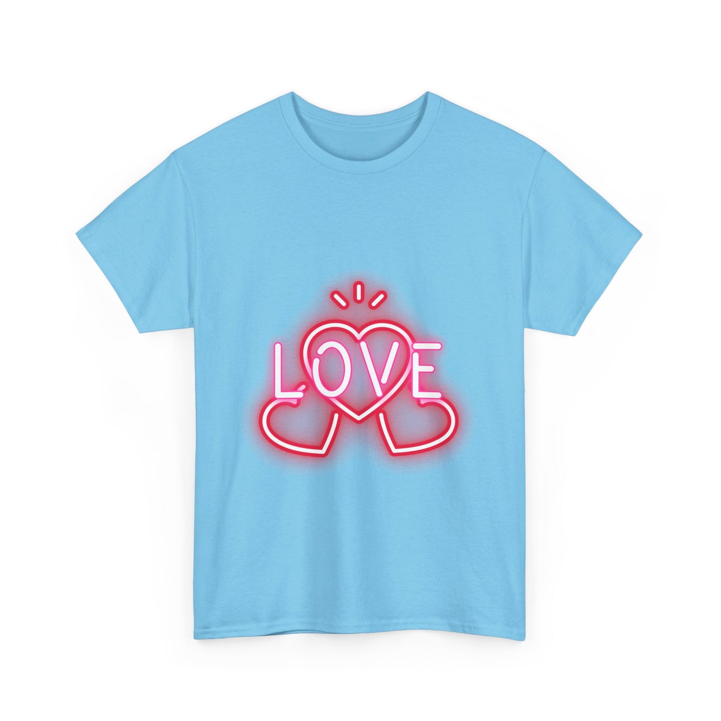 Neon Triple Heart Unisex Heavy Cotton Tee