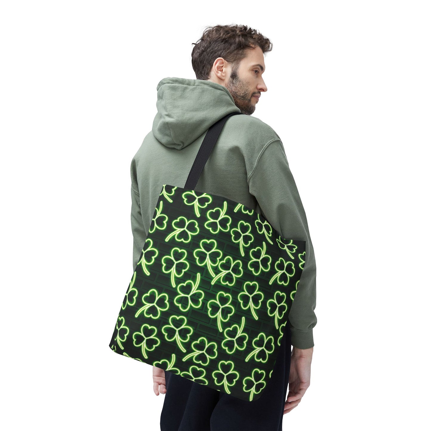 Neon Shamrock Tote Bag (available in 3 sizes)