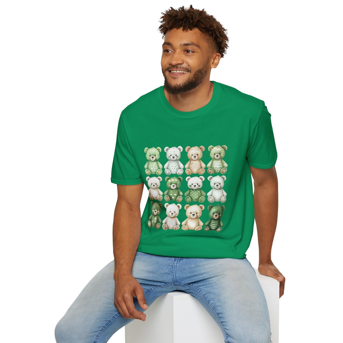 Teddy Bear Party - St. Patrick's Day Unisex Softstyle T-Shirt