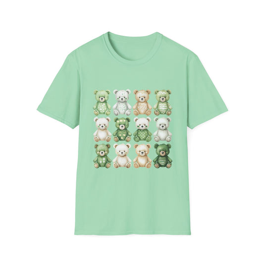 Teddy Bear Party - St. Patrick's Day Unisex Softstyle T-Shirt