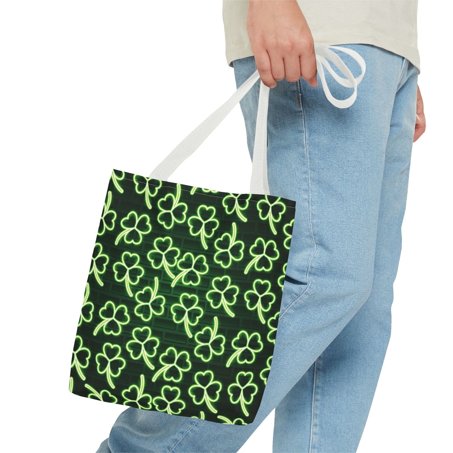 Neon Shamrock Tote Bag (available in 3 sizes)