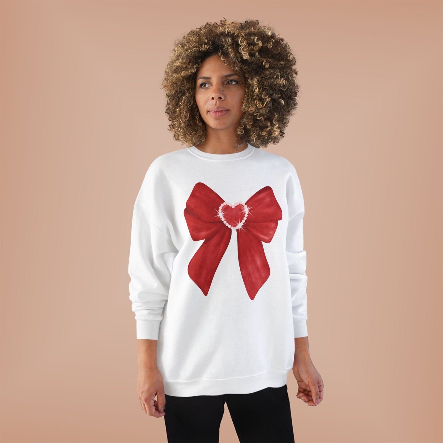 Red Bow Unisex EcoSmart® Crewneck Sweatshirt