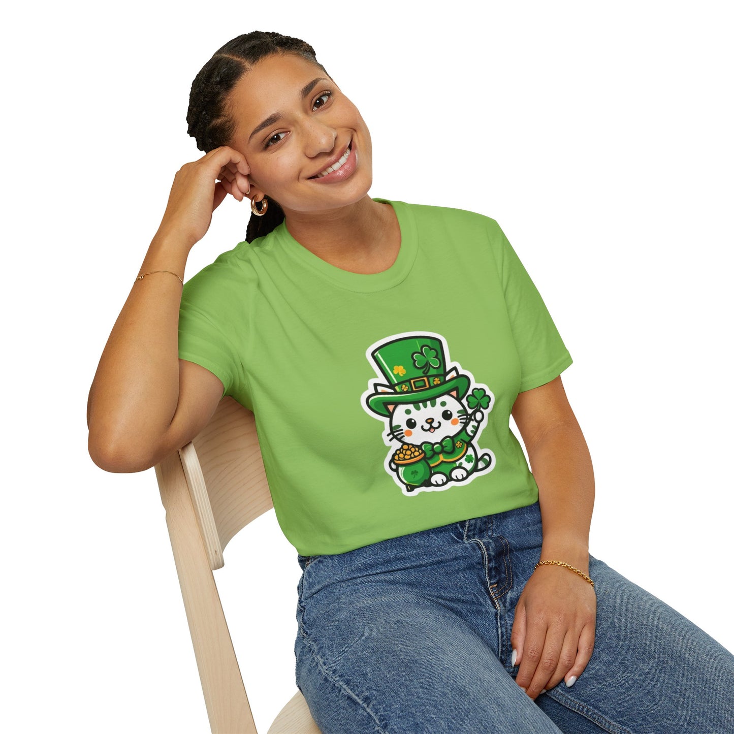 Clover Kitty Unisex Softstyle T-Shirt