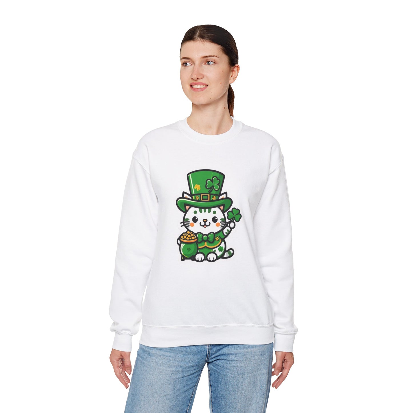 Clover Kitty Unisex Heavy Blend™ Crewneck Sweatshirt