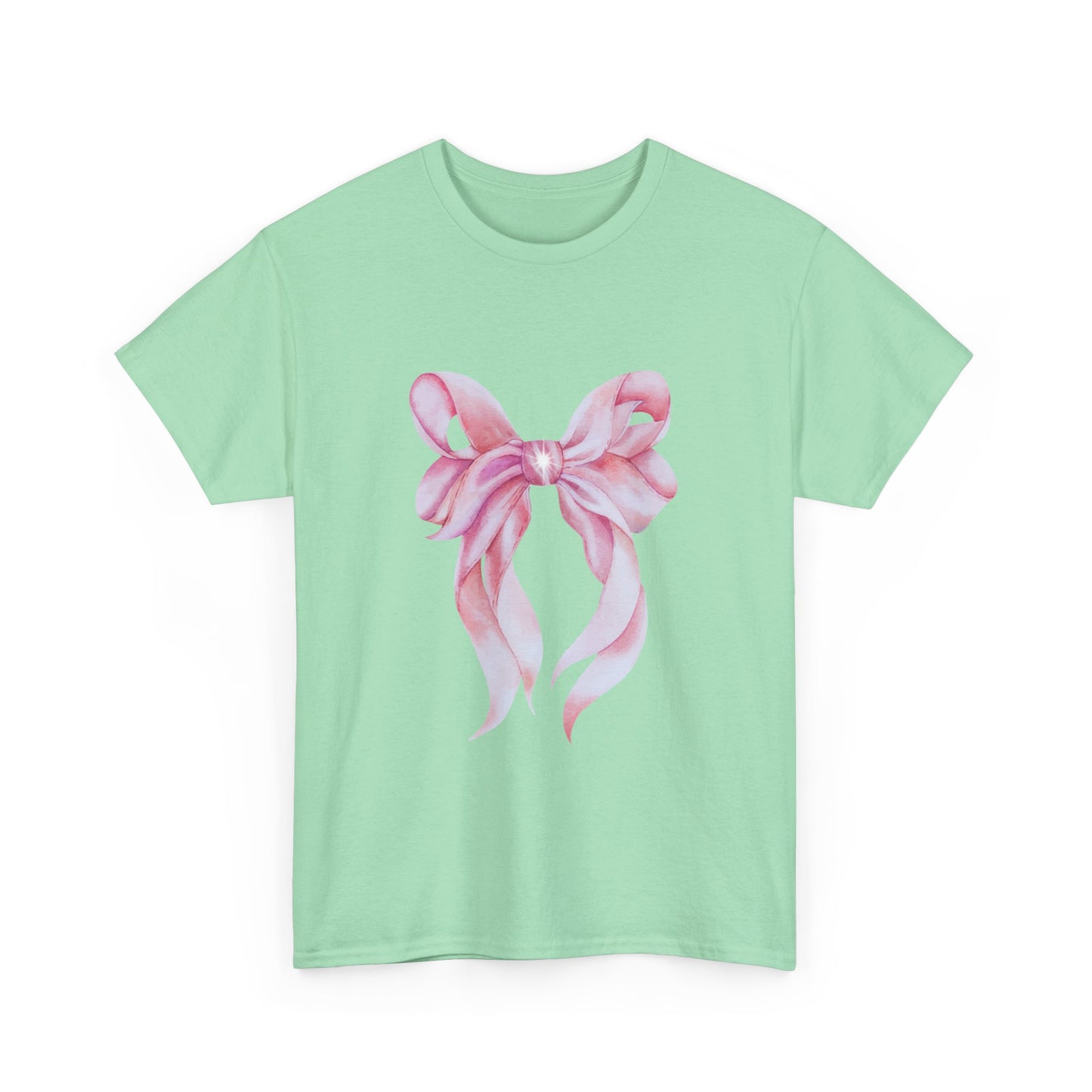 Pink Bow Unisex Heavy Cotton Tee