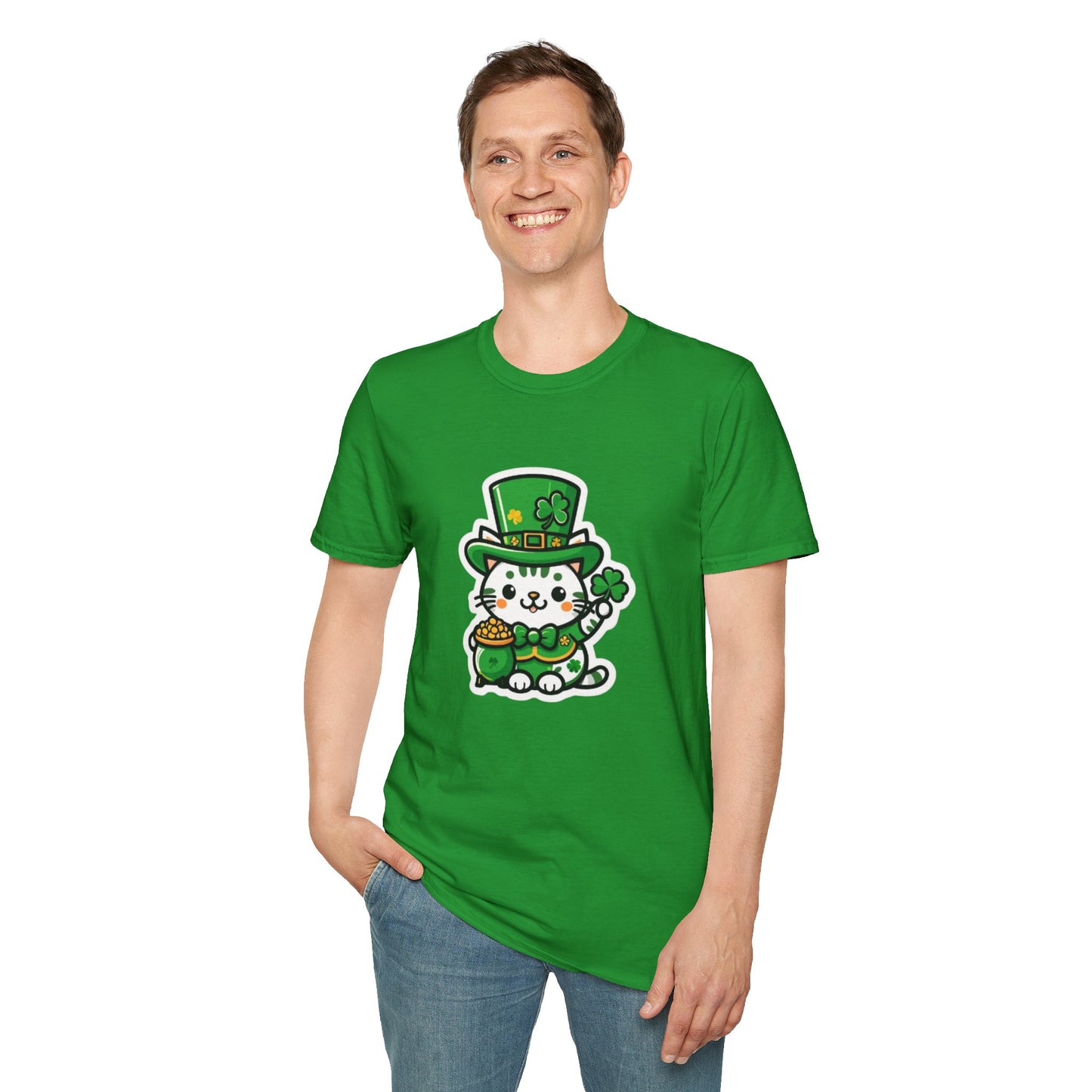 Clover Kitty Unisex Softstyle T-Shirt