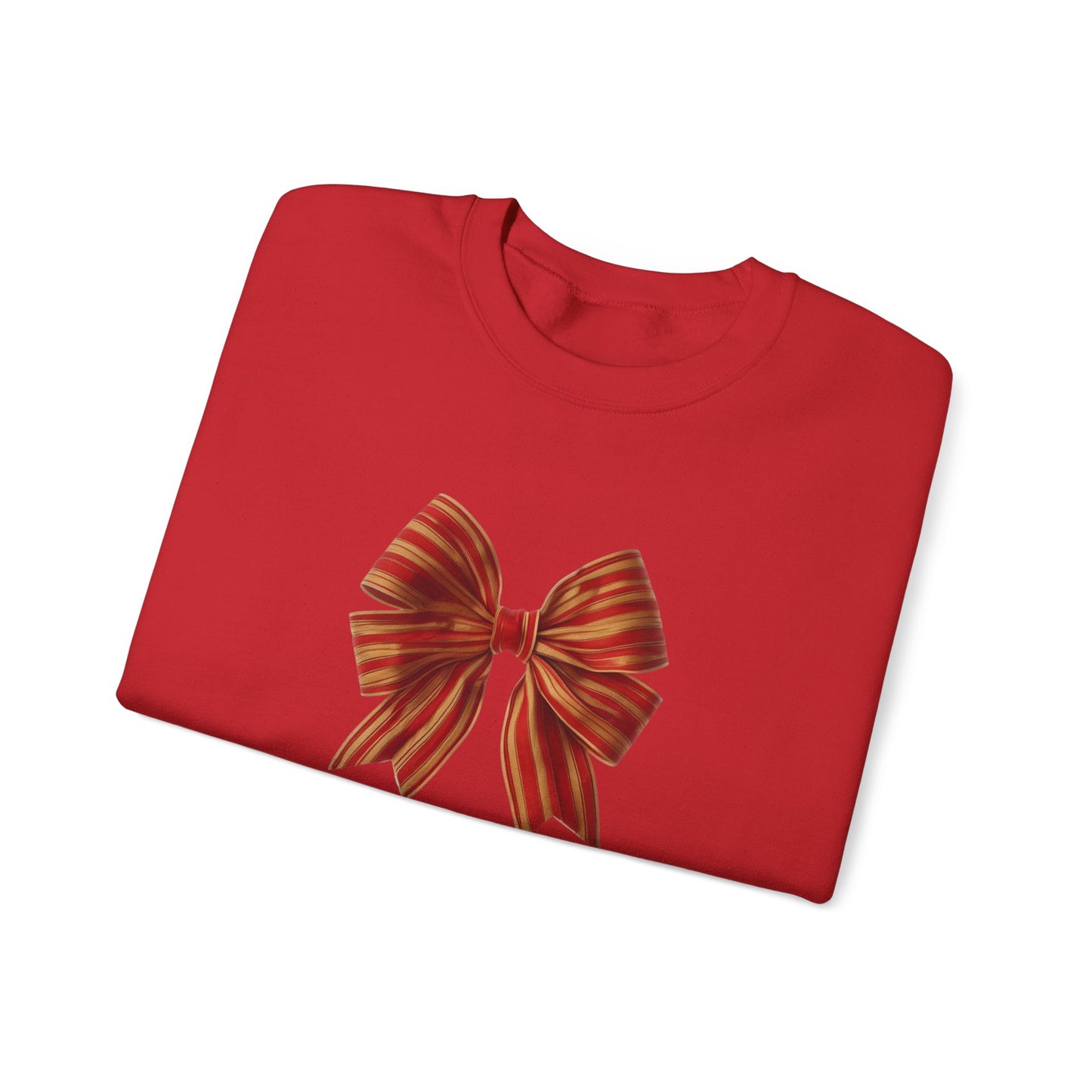 Red and Gold Bow Unisex Heavy Blend™ Crewneck Sweatshirt