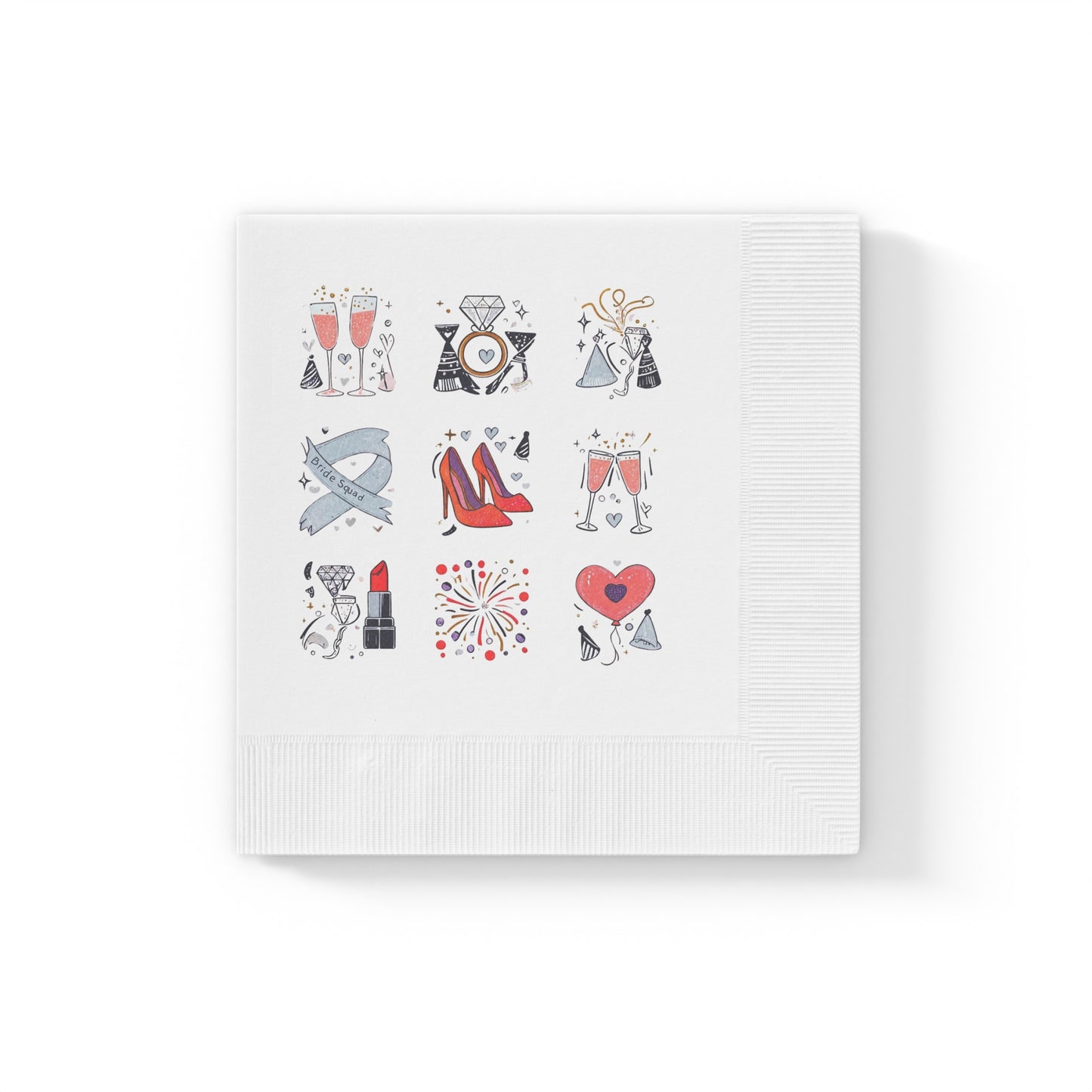 Bridal Celebration White Coined Napkins