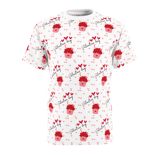 Valentine's Day Sweets Unisex Cut & Sew Tee (AOP)