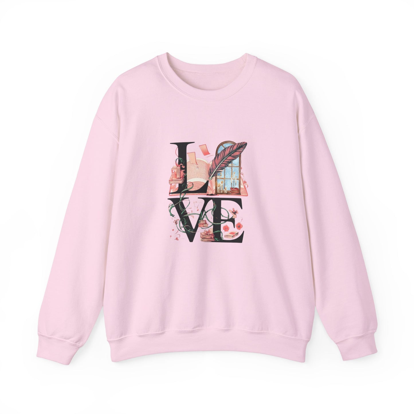 LOVE is a Novel Idea Unisex Heavy Blend™ Crewneck Sweatshirt