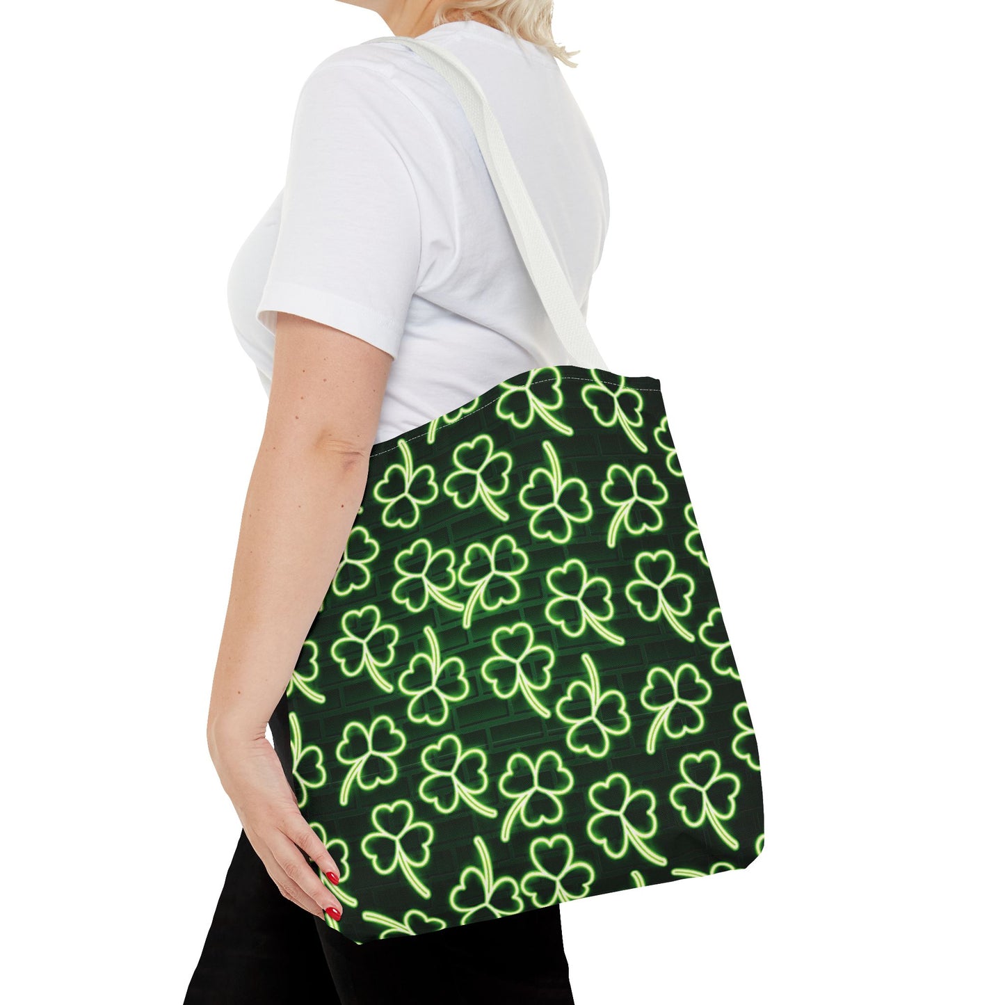 Neon Shamrock Tote Bag (available in 3 sizes)