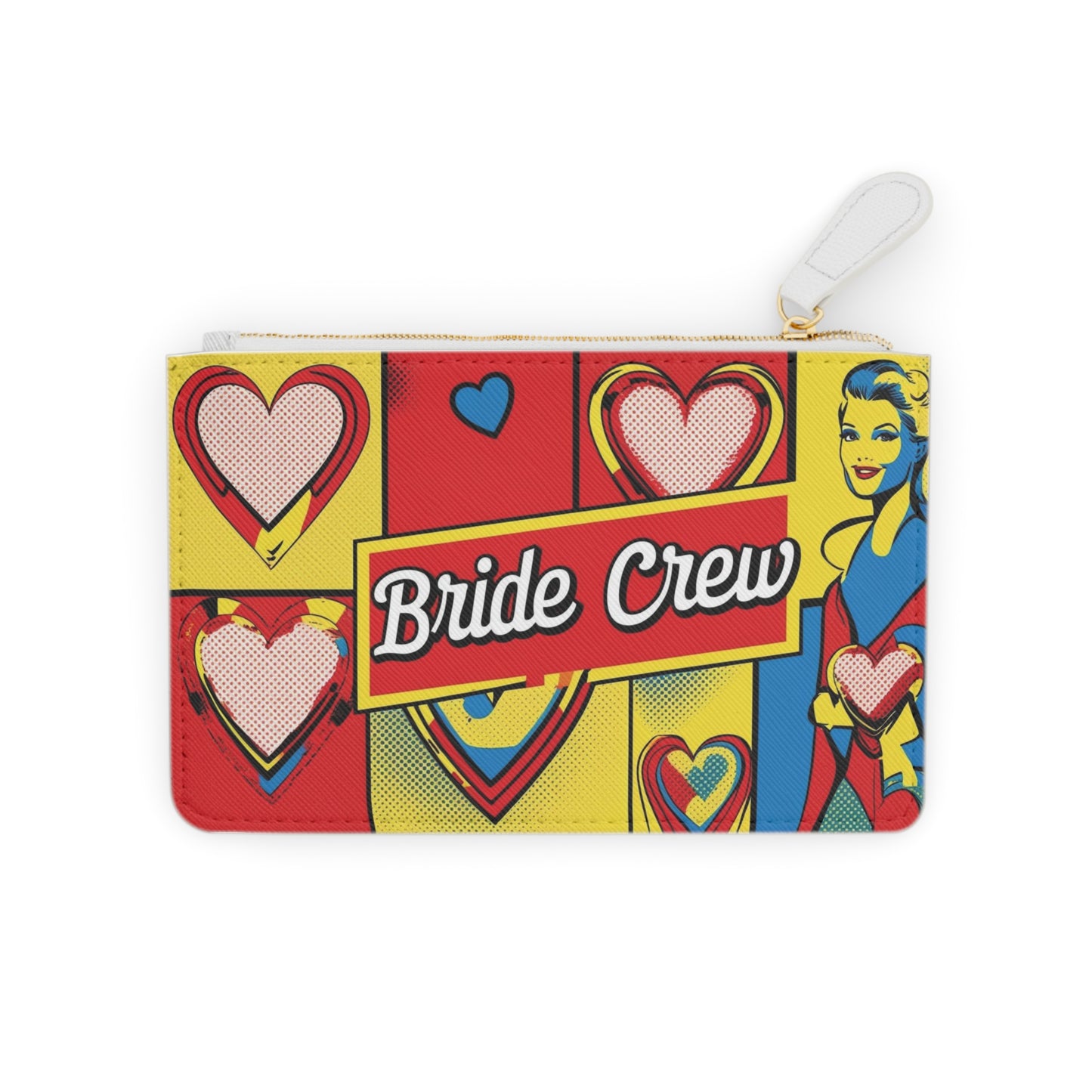 Bride Crew Pop Art Mini Clutch Bag