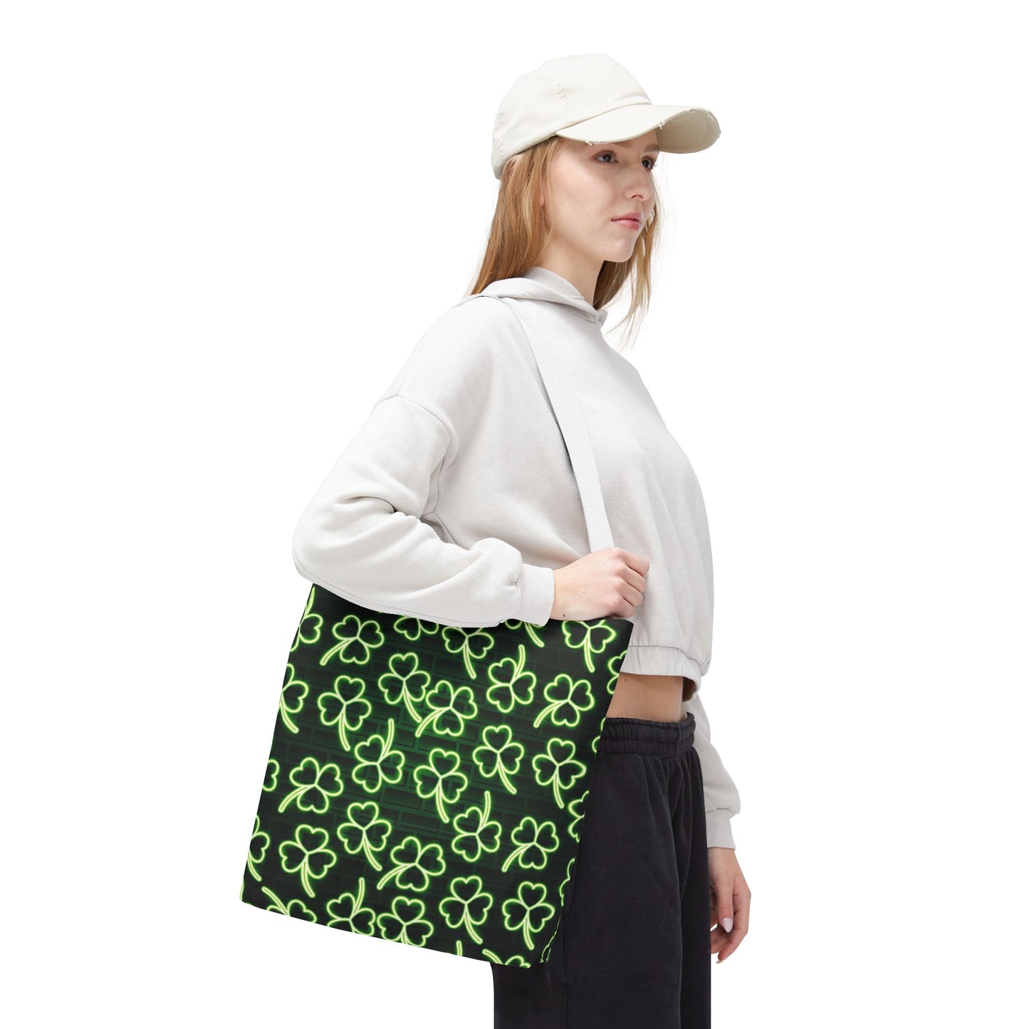 Neon Shamrock Tote Bag (available in 3 sizes)