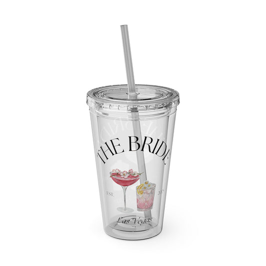 The Bride Las Vegas Sunsplash Tumbler with Straw, 16oz