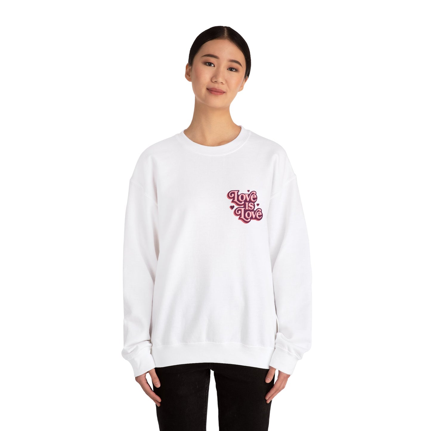 Love is Love Embroidered Unisex Heavy Blend™ Crewneck Sweatshirt