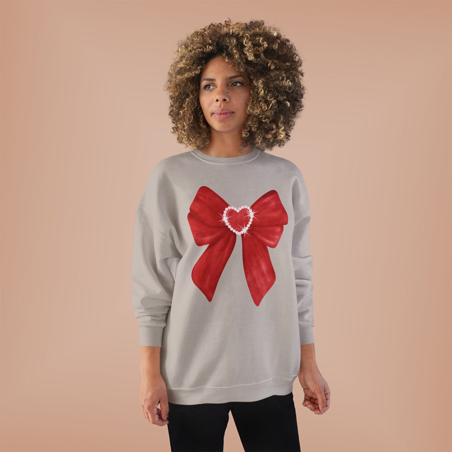 Red Bow Unisex EcoSmart® Crewneck Sweatshirt